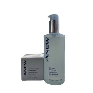 Avon Anew Perfect Cleanser 5.1 oz Moisture Night Cream 1.7 oz Discontinued NEW
